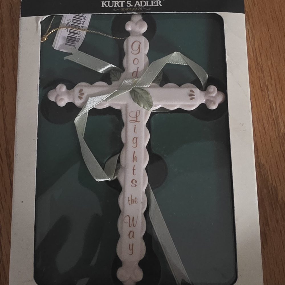 Kurt S. Adler White Cross Ornament
